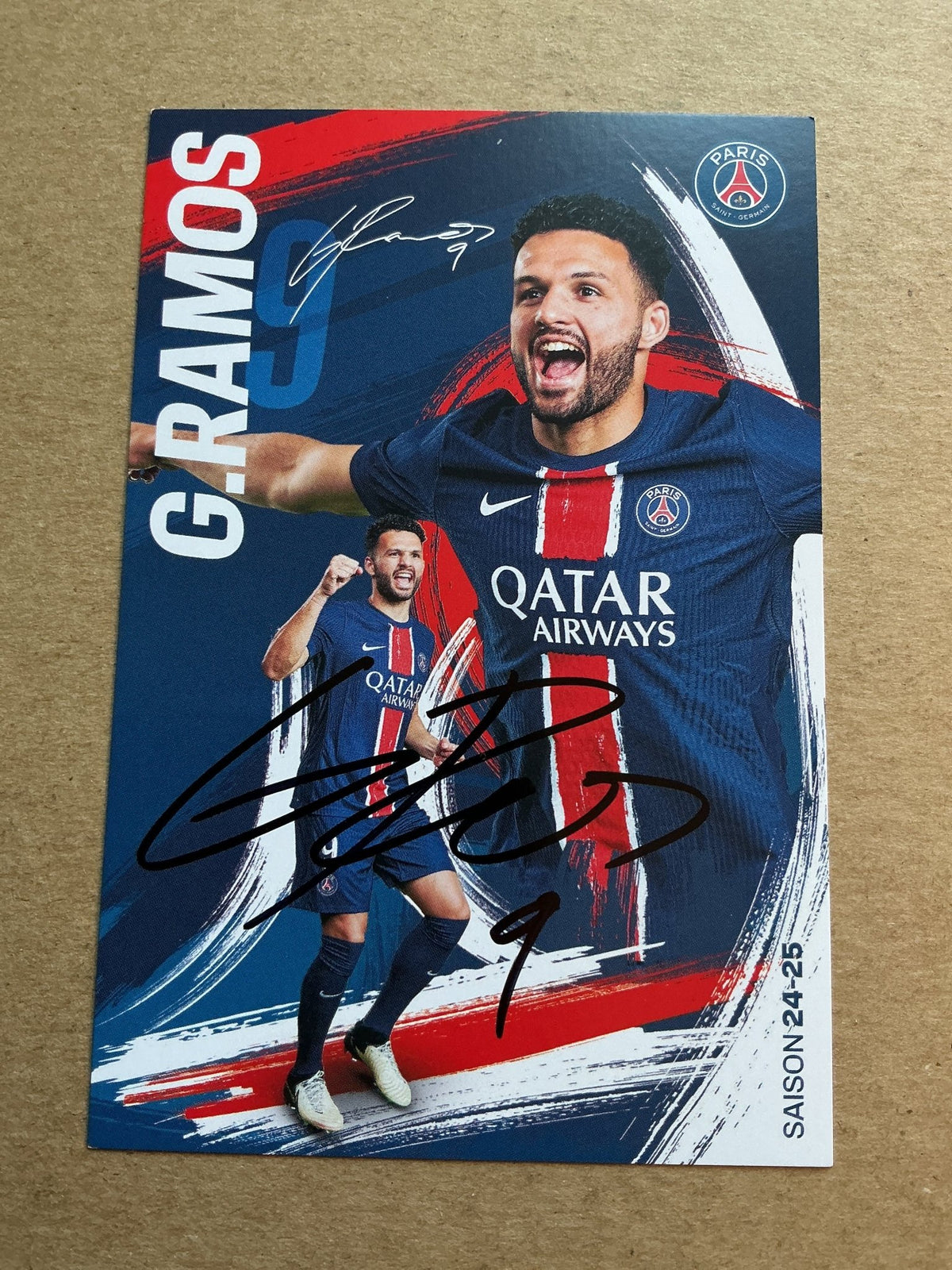 Goncalo Ramos, Portugal 🇵🇹 Paris Saint-Germain 2024/25 hand signed - Autographs-World