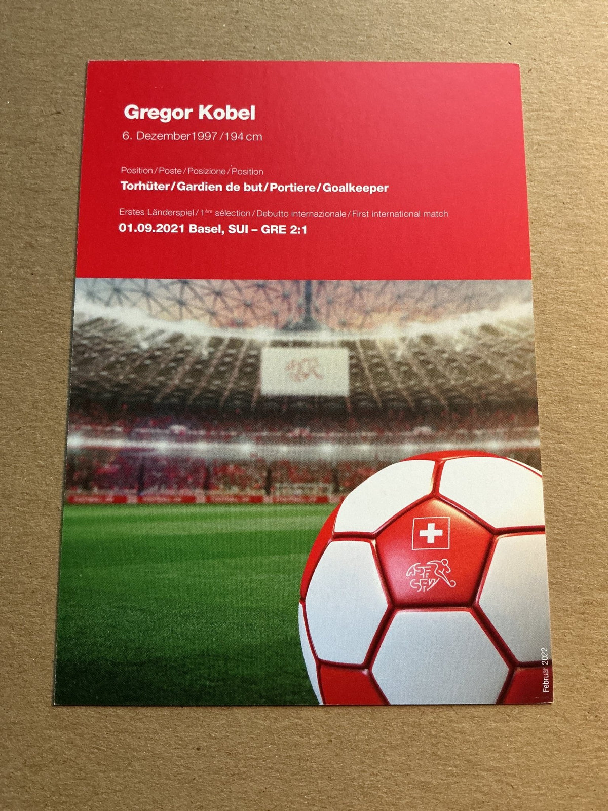 Gregor Kobel, Switzerland 🇨🇭 2021 hand signed - Autographs-World