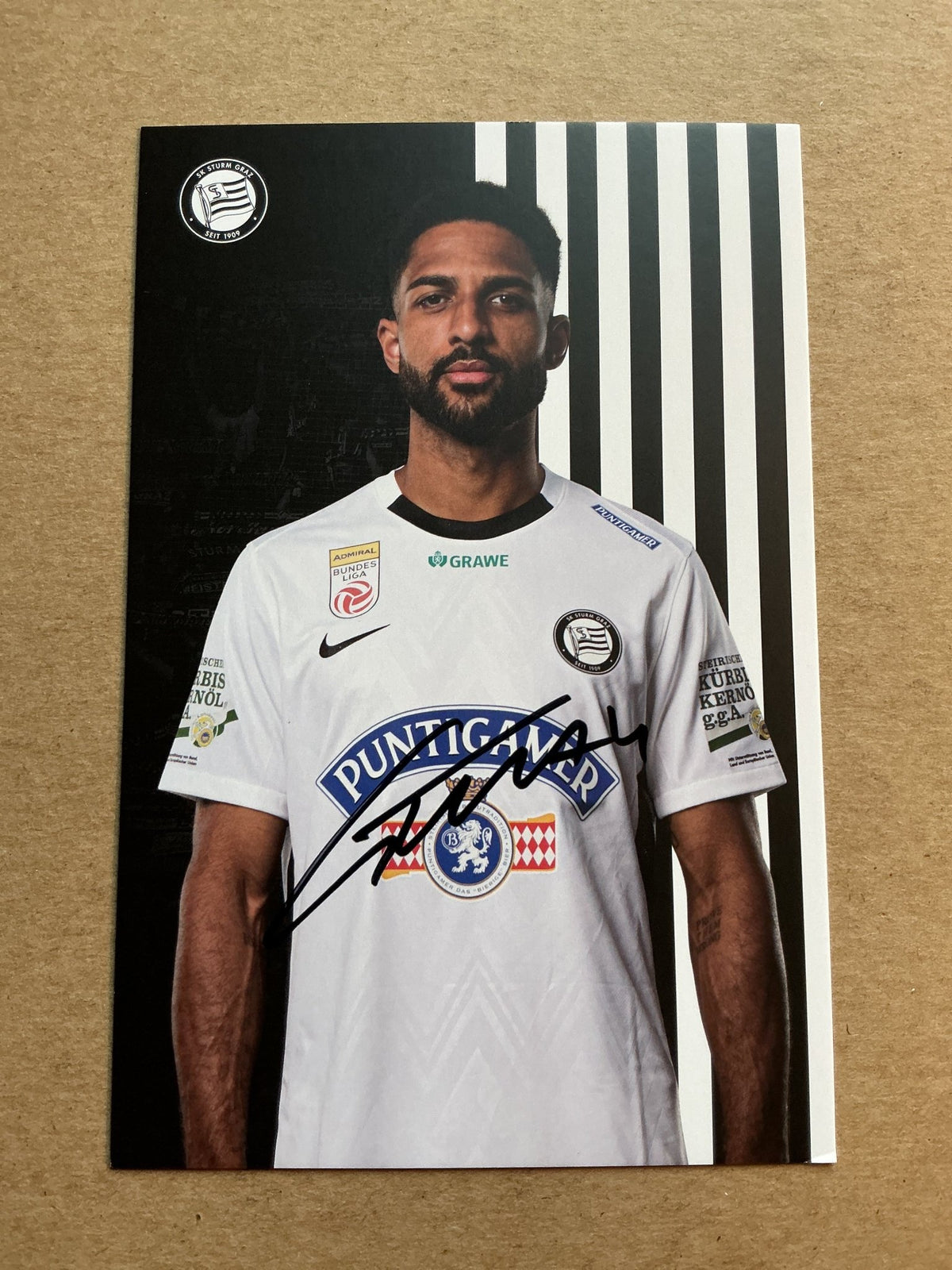 Gregory Wüthrich, Switzerland 🇨🇭 SK Sturm Graz 2024/25 hand signed - Autographs-World