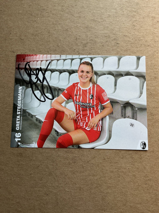 Greta Stegemann, Germany 🇩🇪 SC Freiburg 2022/23 hand signed - Autographs-World