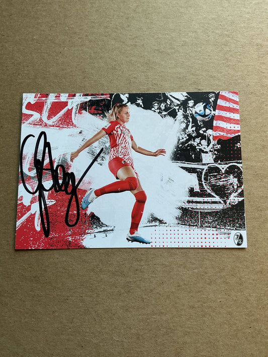 Greta Stegemann, Germany 🇩🇪 SC Freiburg 2023/24 hand signed - Autographs-World
