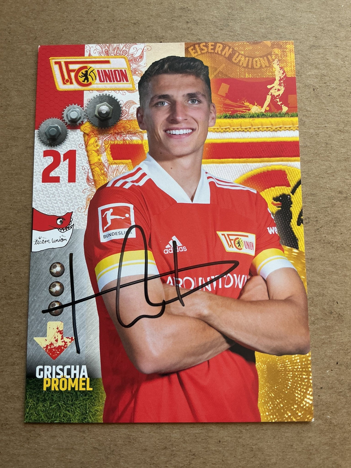 Grischa Prömel, Germany 🇩🇪 1.FC Union Berlin 2020/21 hand signed - Autographs-World