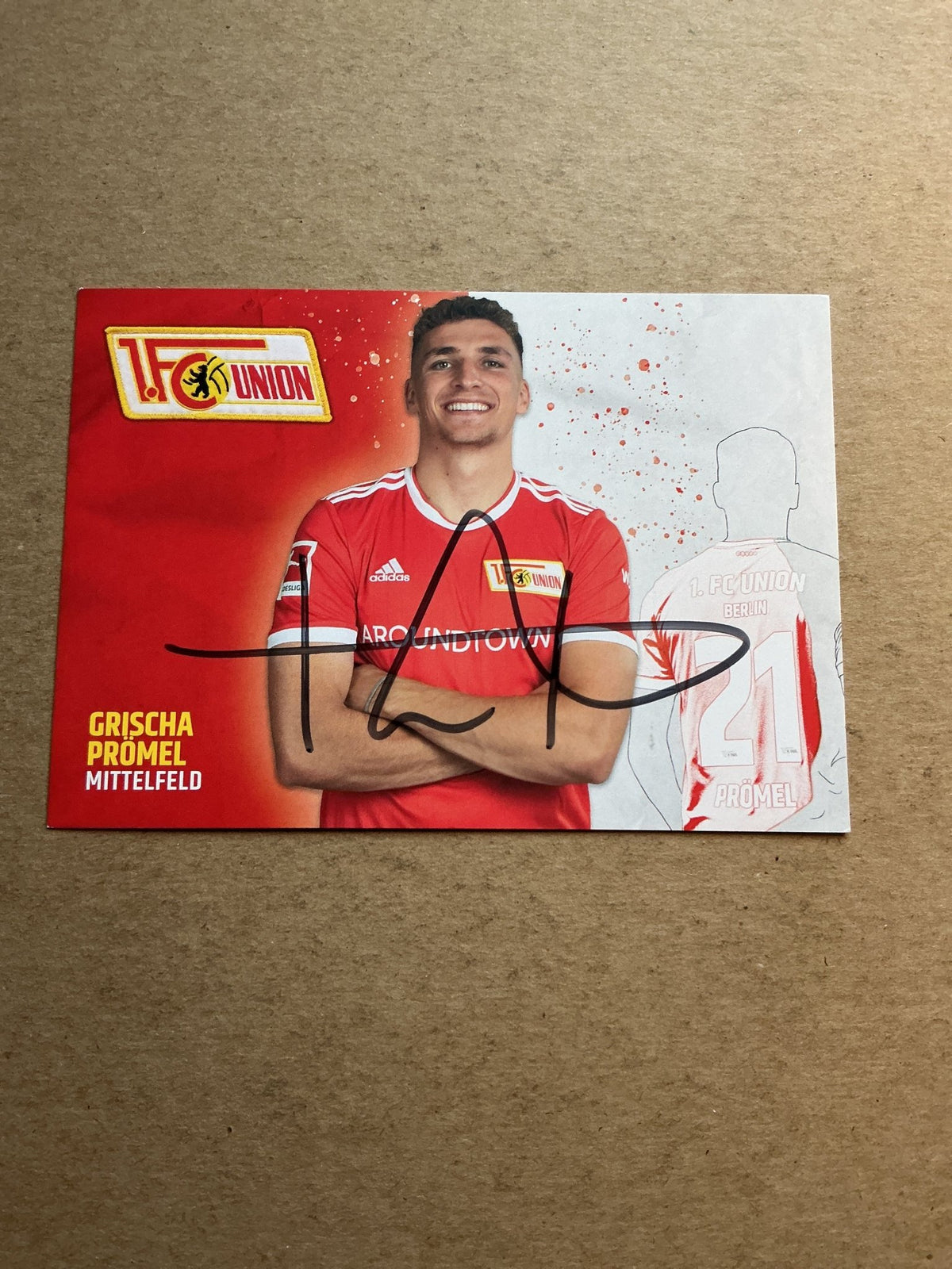 Grischa Prömel, Germany 🇩🇪 1.FC Union Berlin 2021/22 hand signed - Autographs-World