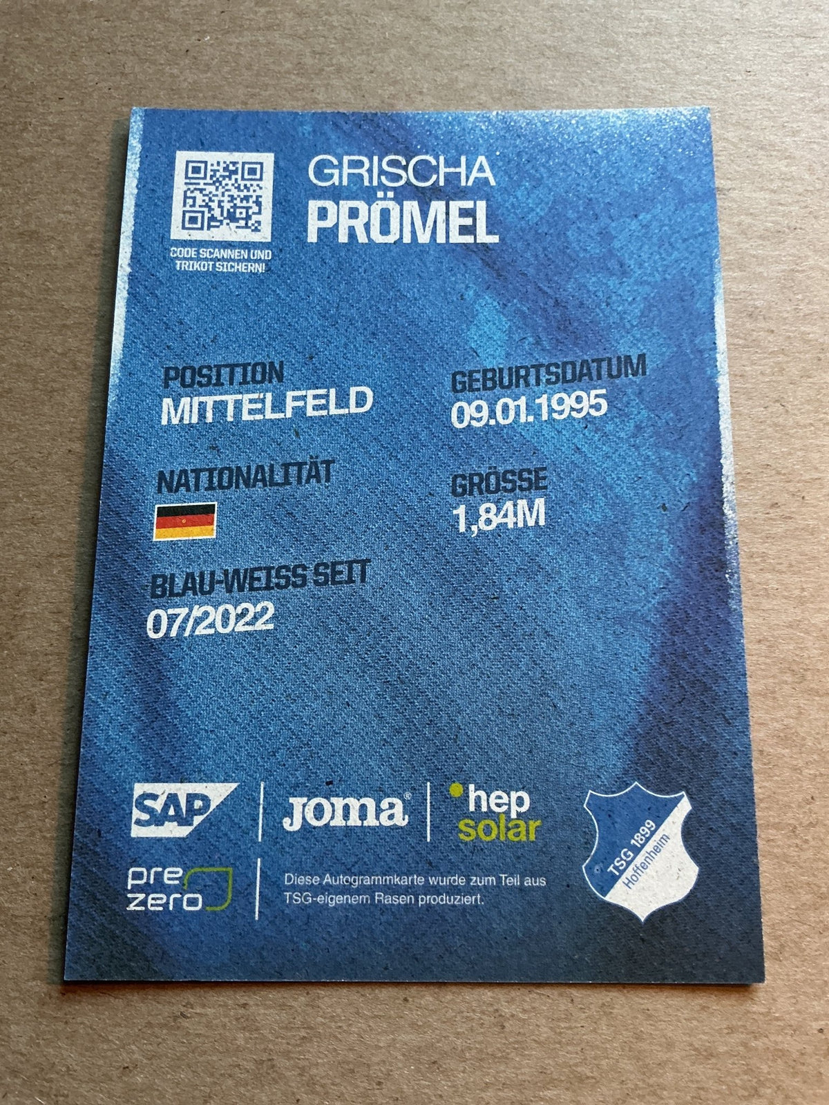 Grischa Prömel, Germany 🇩🇪 TSG 1899 Hoffenheim 2024/25 hand signed - Autographs-World