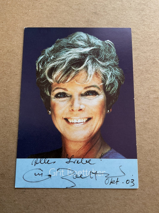 Grit Boettcher, Germany 🇩🇪 Actress hand signed - Autographs-World