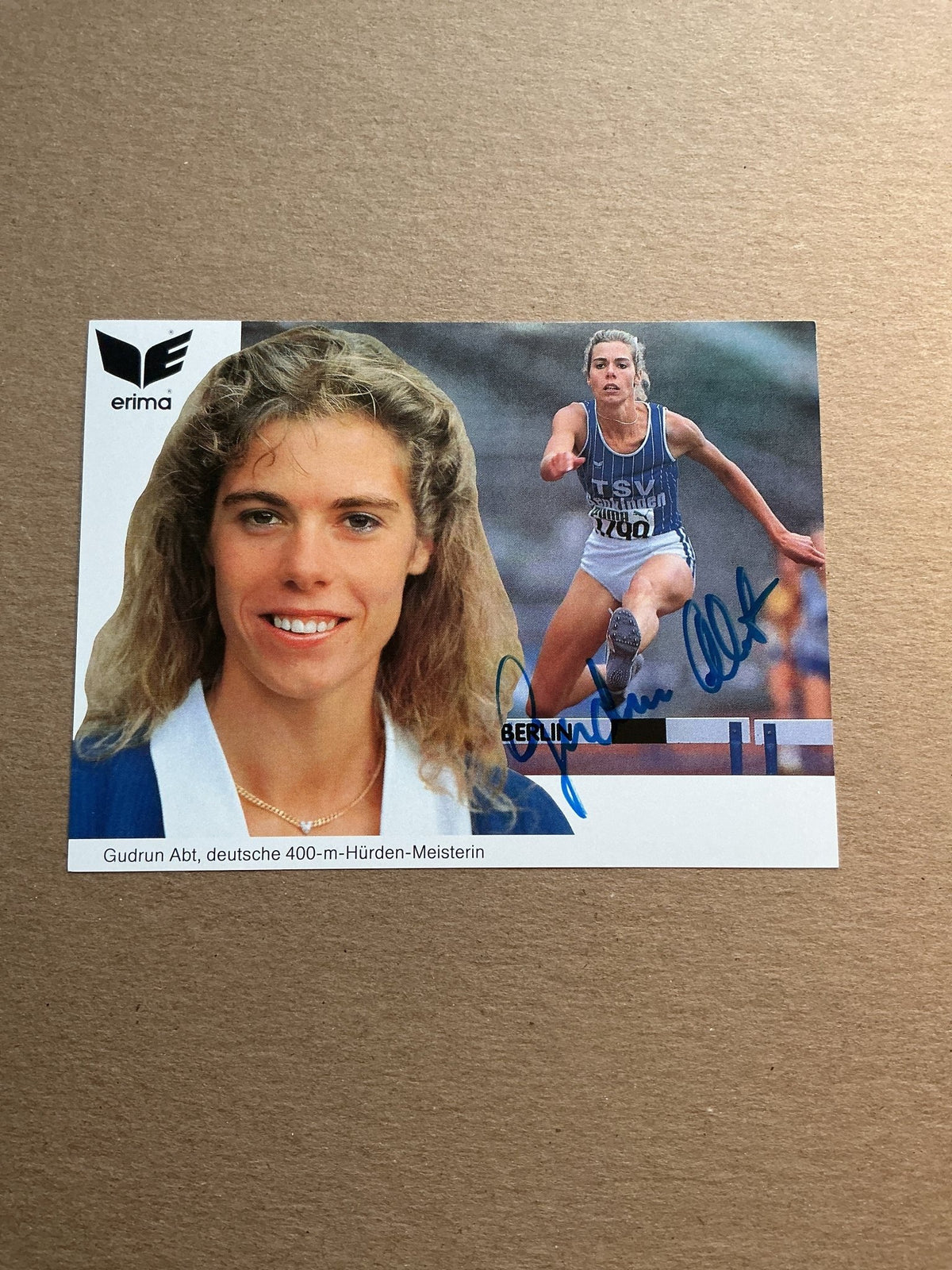 Gudrun Abt, Germany 🇩🇪 Athletics Summer Olympics hand signed - Autographs-World