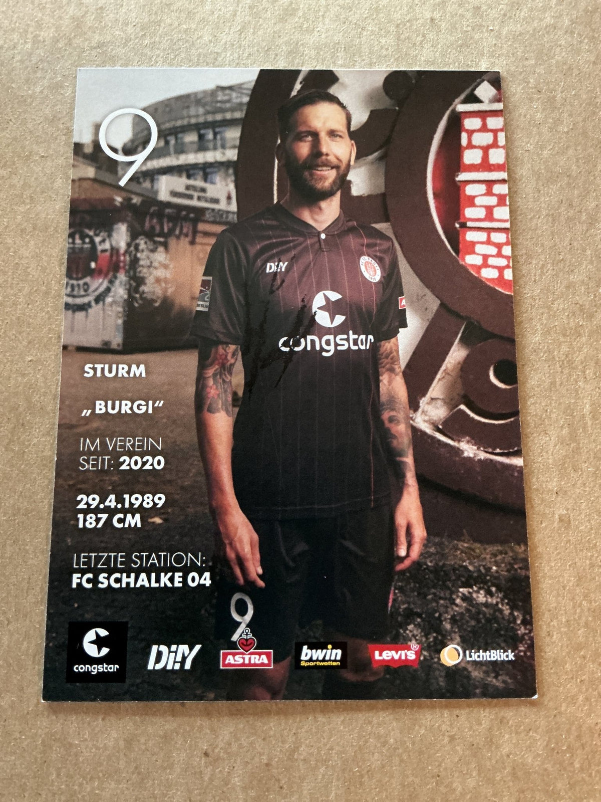 Guido Burgstaller, Austria 🇦🇹 FC St. Pauli 2021/22 hand signed - Autographs-World
