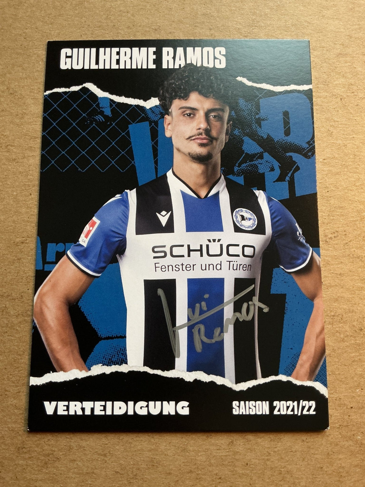 Guilherme Ramos, Portugal 🇵🇹 Arminia Bielefeld 2021/22 hand signed - Autographs-World