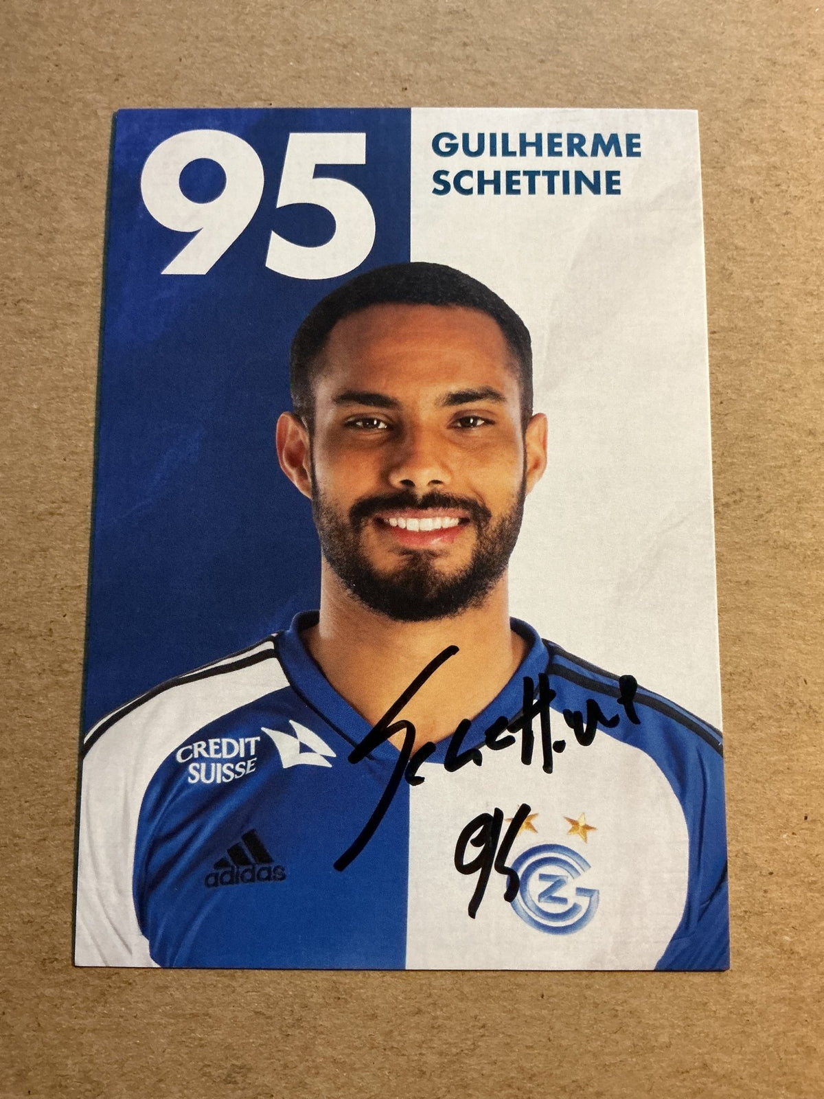 Guilherme Schettine, Brazil 🇧🇷 Grasshopper Zürich 2022/23 hand signed - Autographs-World
