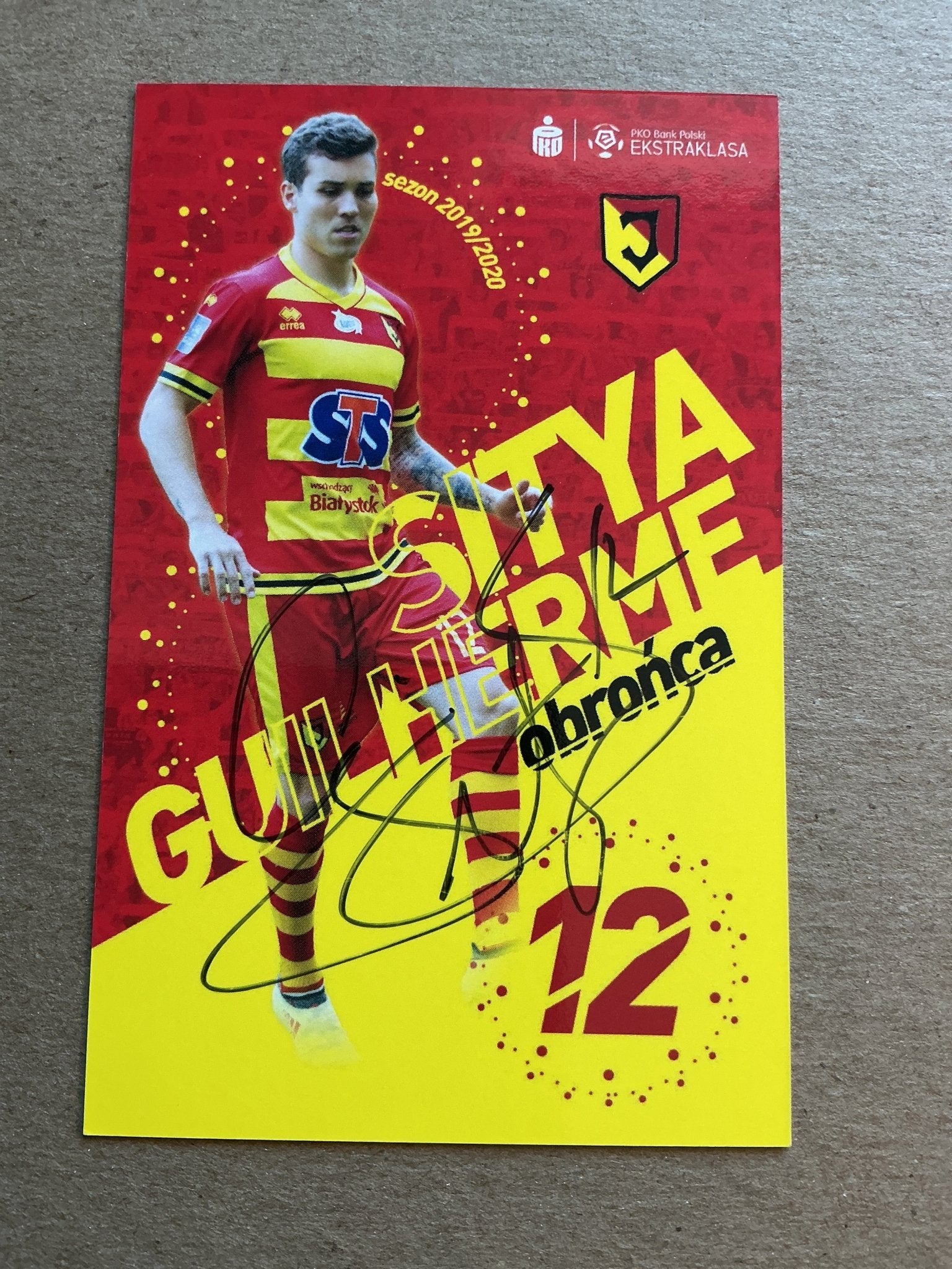 Guilherme Sityá, Brazil 🇧🇷 Jagiellonia Bialystok 2019/20 hand signed - Autographs-World
