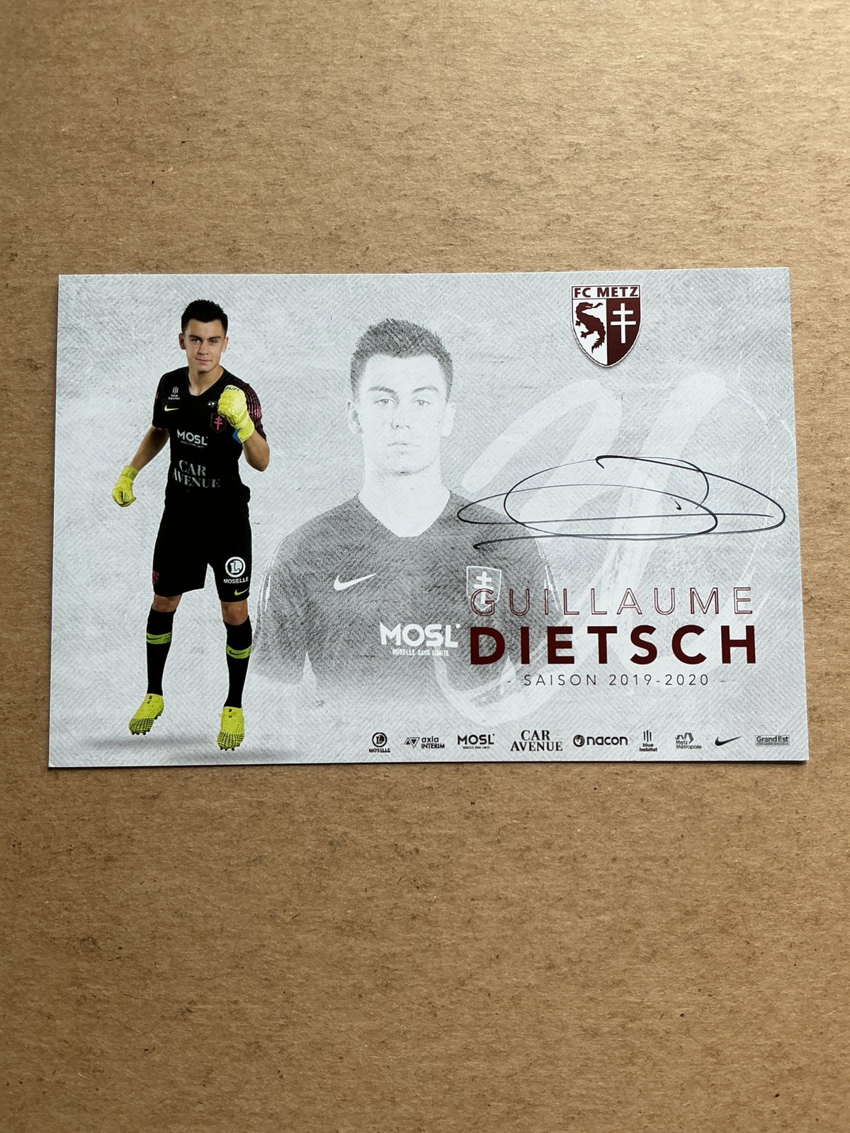 Guillaume Dietsch, France 🇫🇷 FC Metz 2019/20 hand signed - Autographs-World