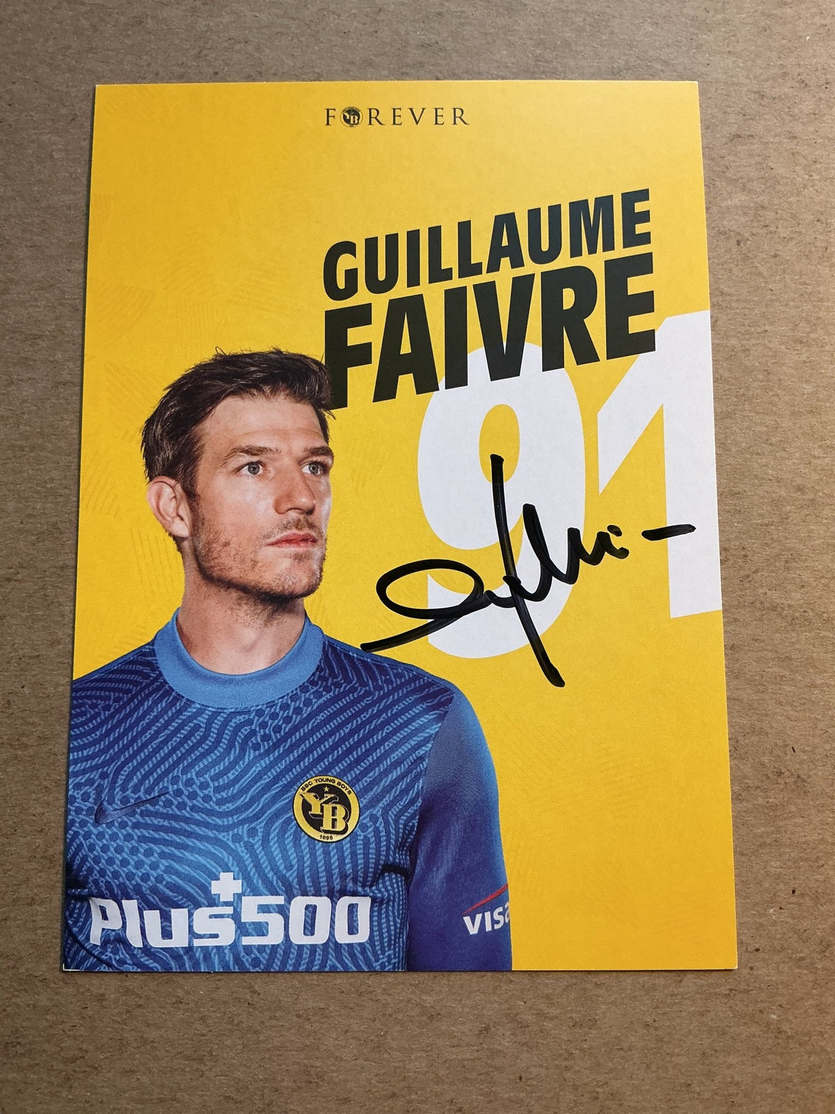 Guillaume Faivre, Switzerland 🇨🇭 BSC Young Boys 2020/21 hand signed - Autographs-World