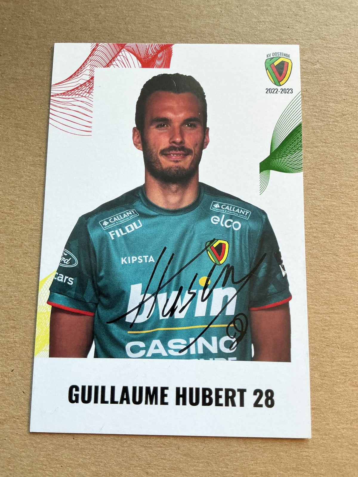 Guillaume Hubert, Belgium 🇧🇪 KV Oostende 2022/23 hand signed - Autographs-World