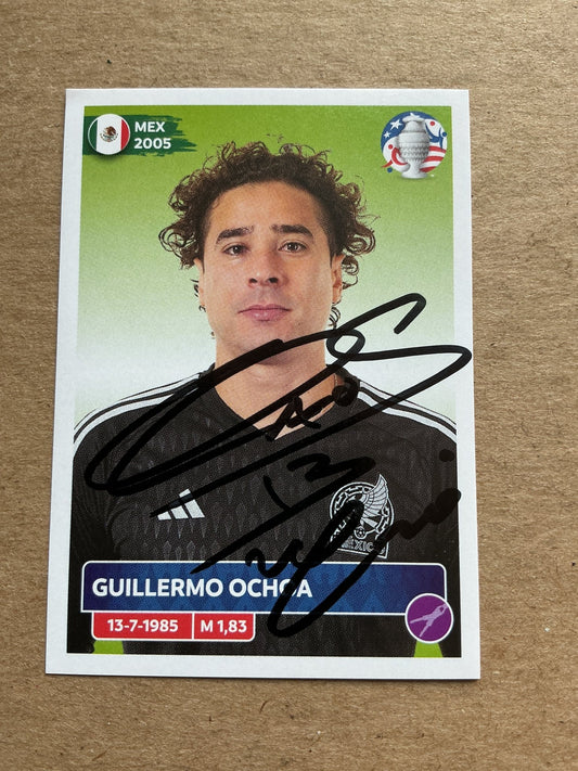 Guillermo Ochoa, Mexico 🇲🇽 Copa America 2024 Panini hand signed - Autographs-World