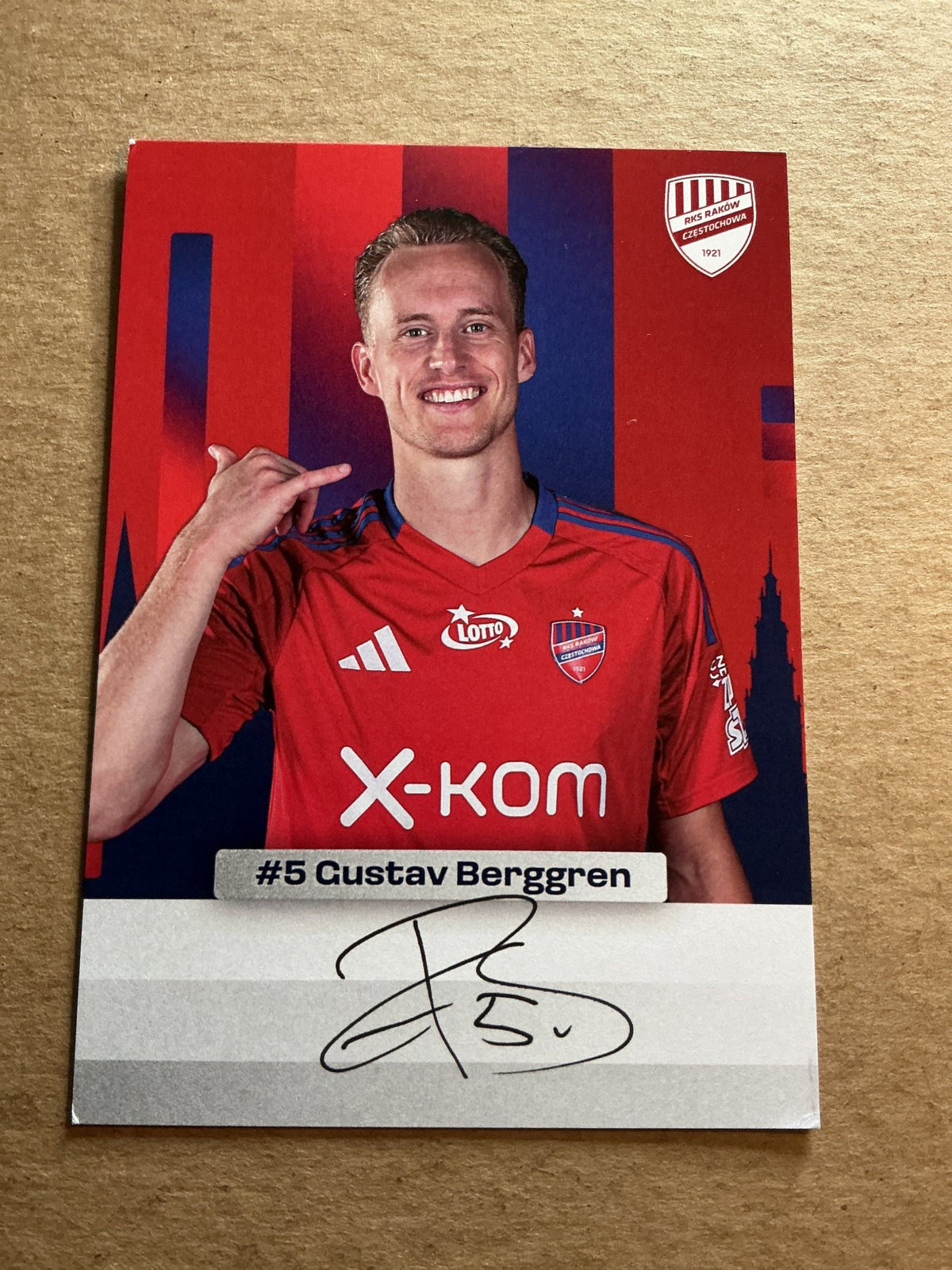Gustav Berggren, Sweden 🇸🇪 Rakow Czestochowa 2024/25 hand signed - Autographs-World