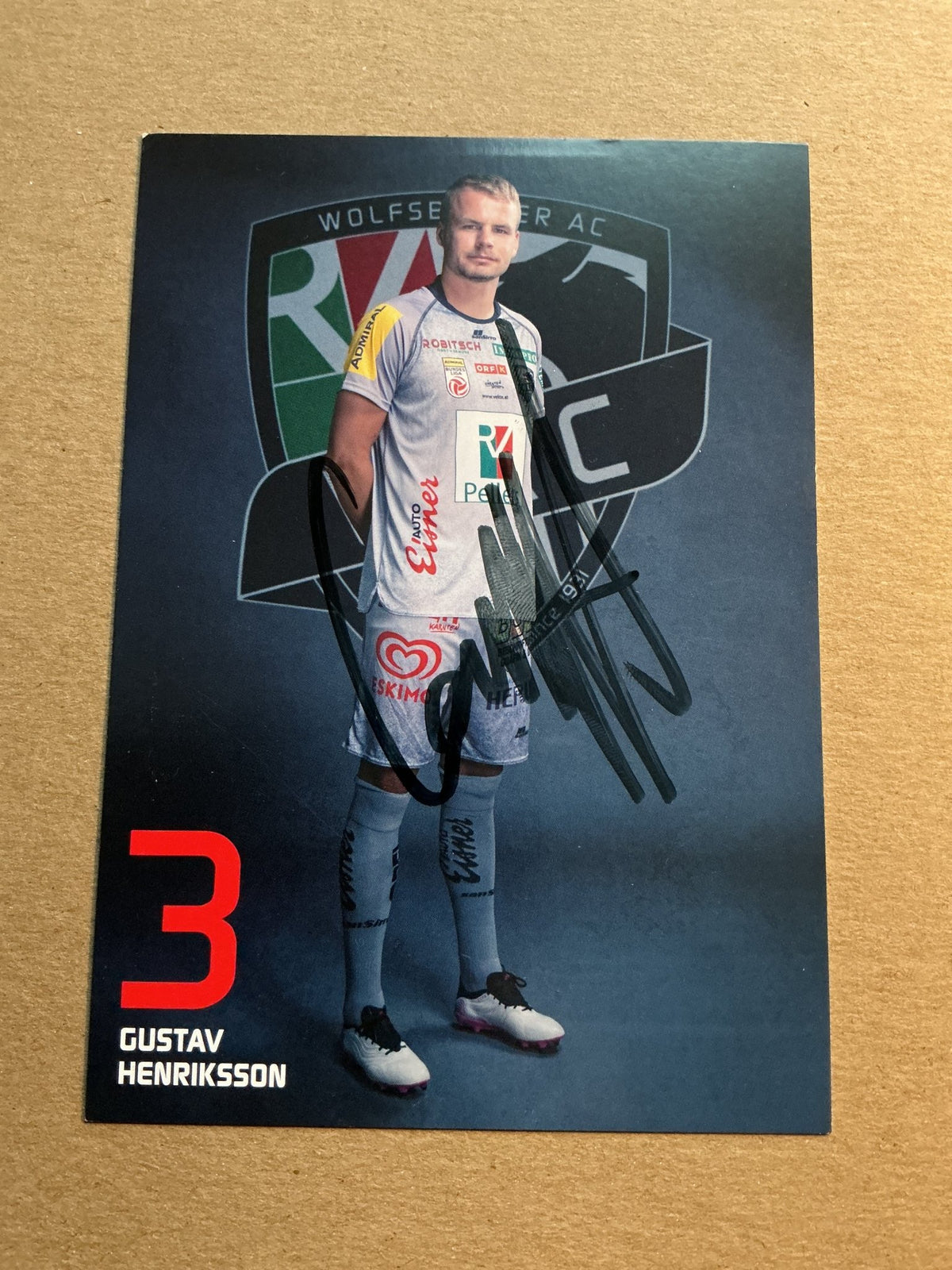 Gustav Henriksson, Sweden 🇸🇪 Wolfsberger AC 2021/22 hand signed - Autographs-World