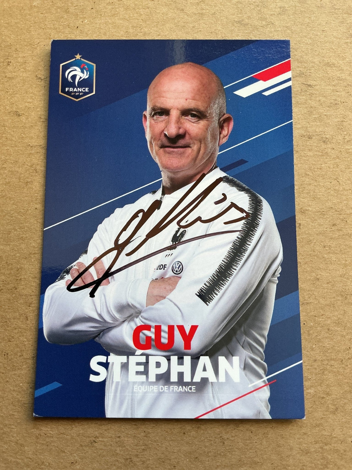 Guy Stéphan, France 🇫🇷 FIFA World Cup 2018 hand signed - Autographs-World