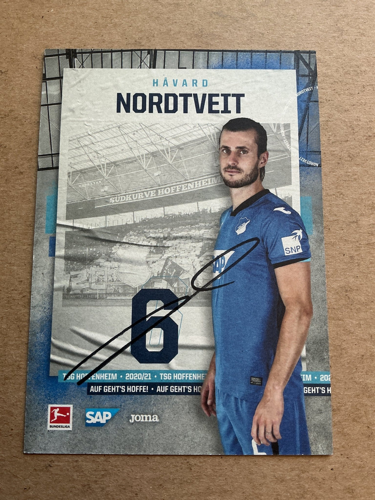 Håvard Nordtveit, Norway 🇳🇴 TSG 1899 Hoffenheim 2020/21 hand signed - Autographs-World