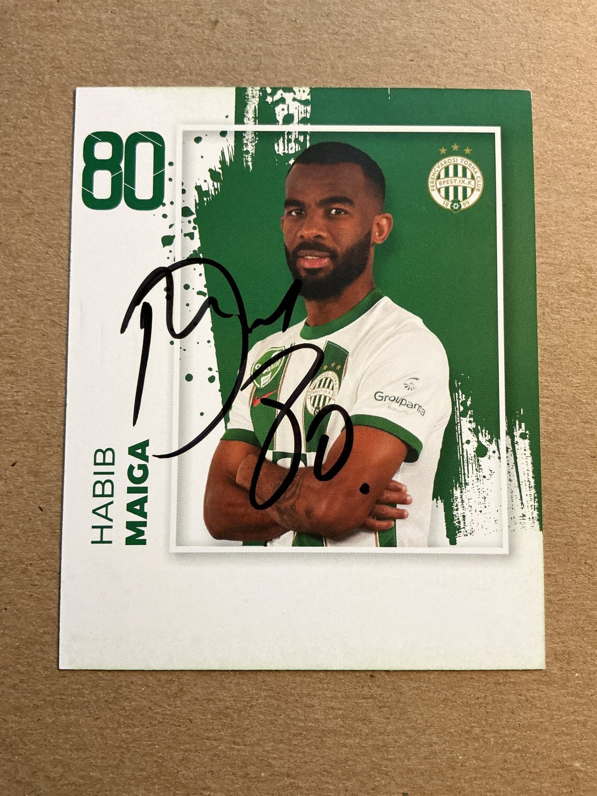 Habib Maiga, Ivory Coast 🇨🇮 Ferencváros TC 2023/24 hand signed - Autographs-World