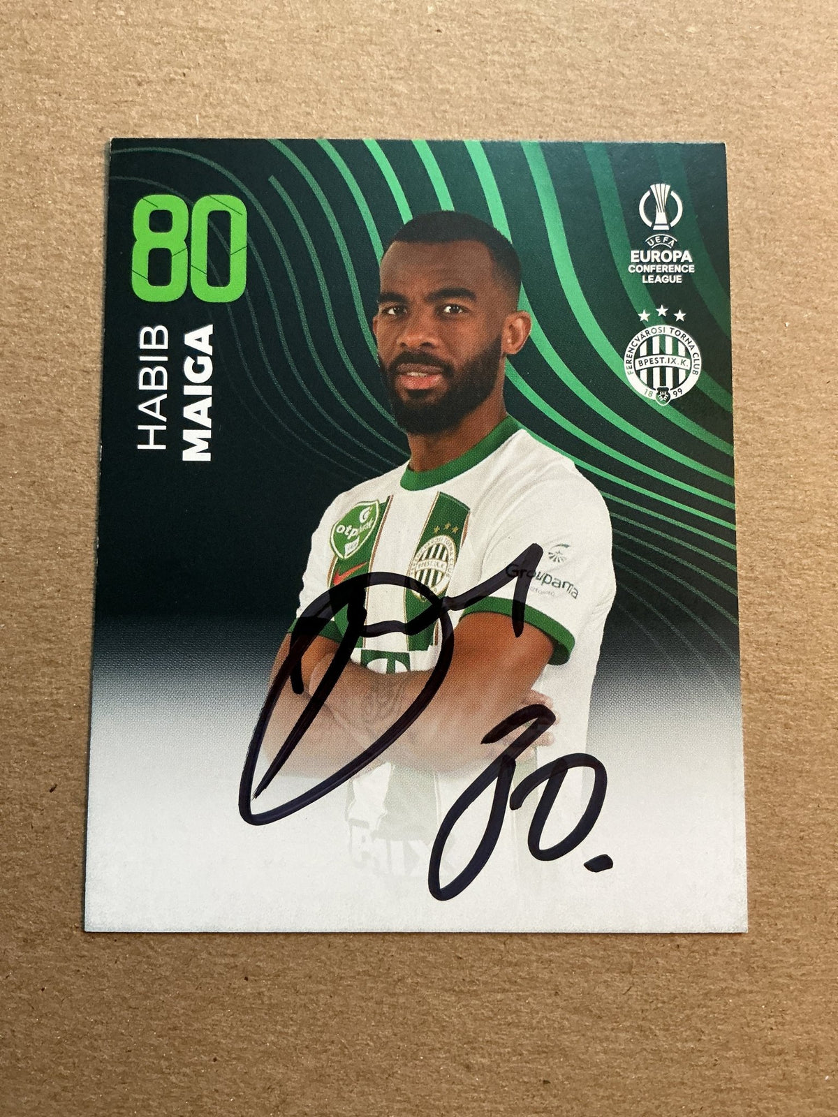 Habib Maiga, Ivory Coast 🇨🇮 Ferencváros TC 2023/24 hand signed - Autographs-World