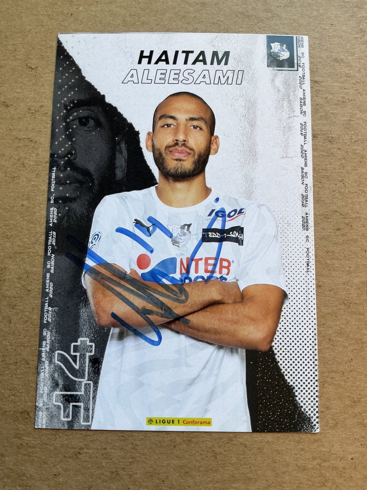 Haitam Aleesami, Norway 🇳🇴 Amiens SC 2019/20 hand signed - Autographs-World