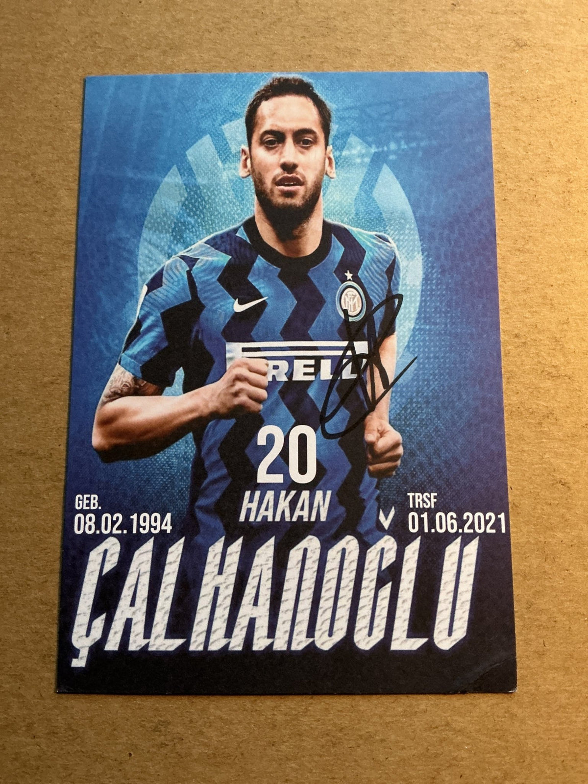 Hakan Çalhanoğlu, Türkiye 🇹🇷 Inter Milan 2021/22 hand signed - Autographs-World