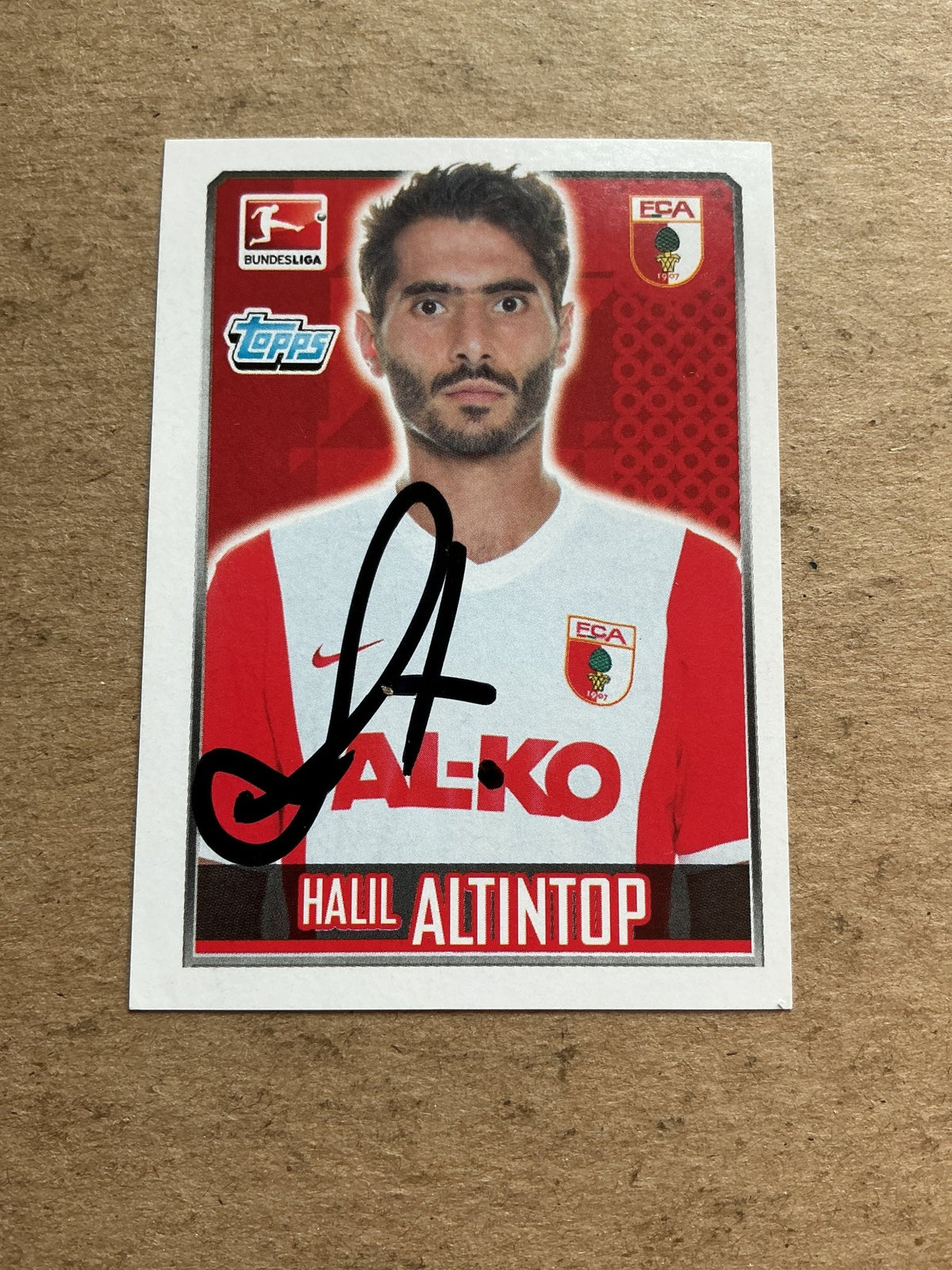 Halil Altintop, Türkiye 🇹🇷 FC Augsburg 2014/15 Topps hand signed - Autographs-World