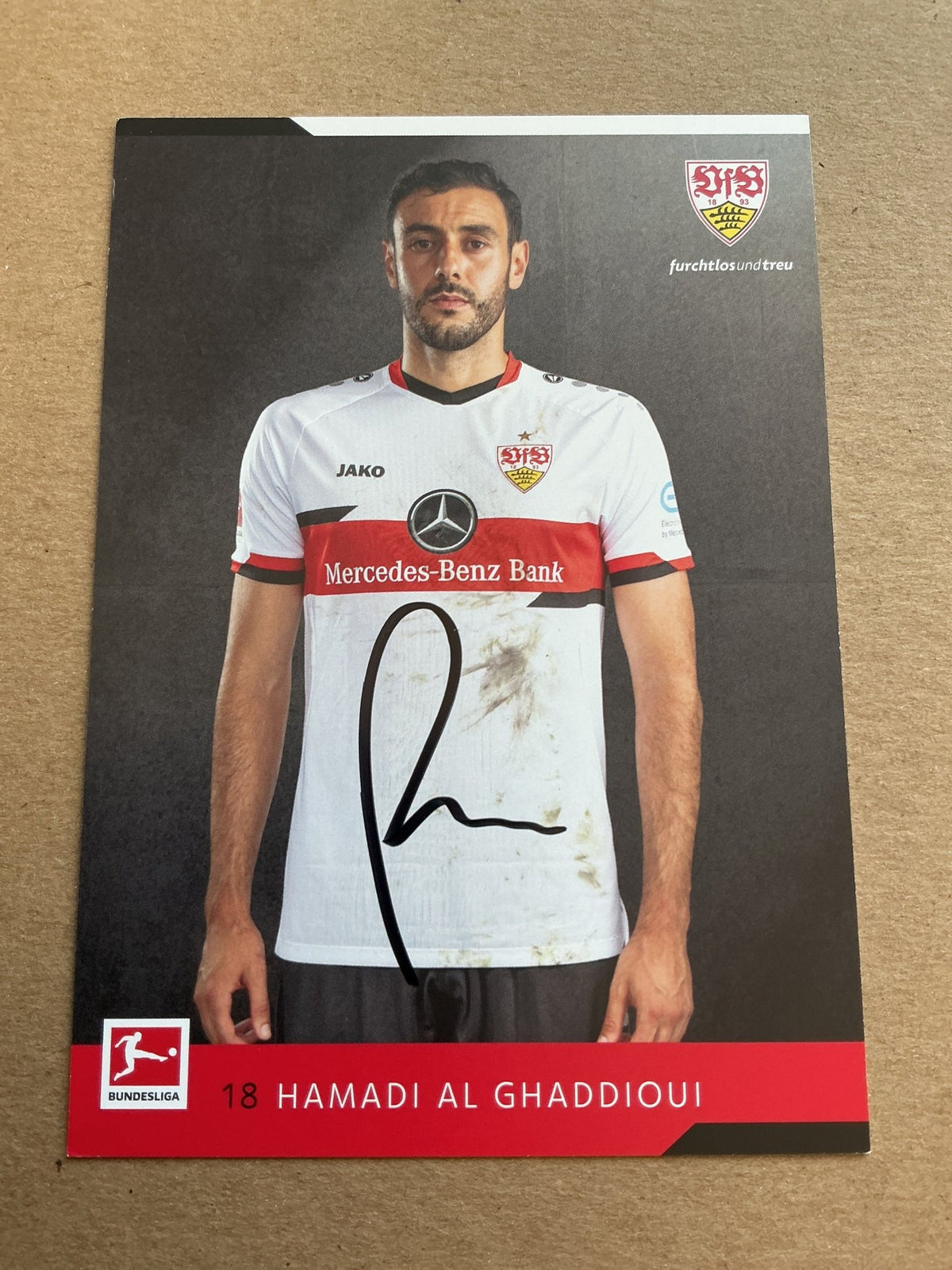 Hamadi Al Ghaddioui, Morocco 🇲🇦 VfB Stuttgart 2021/22 hand signed - Autographs-World
