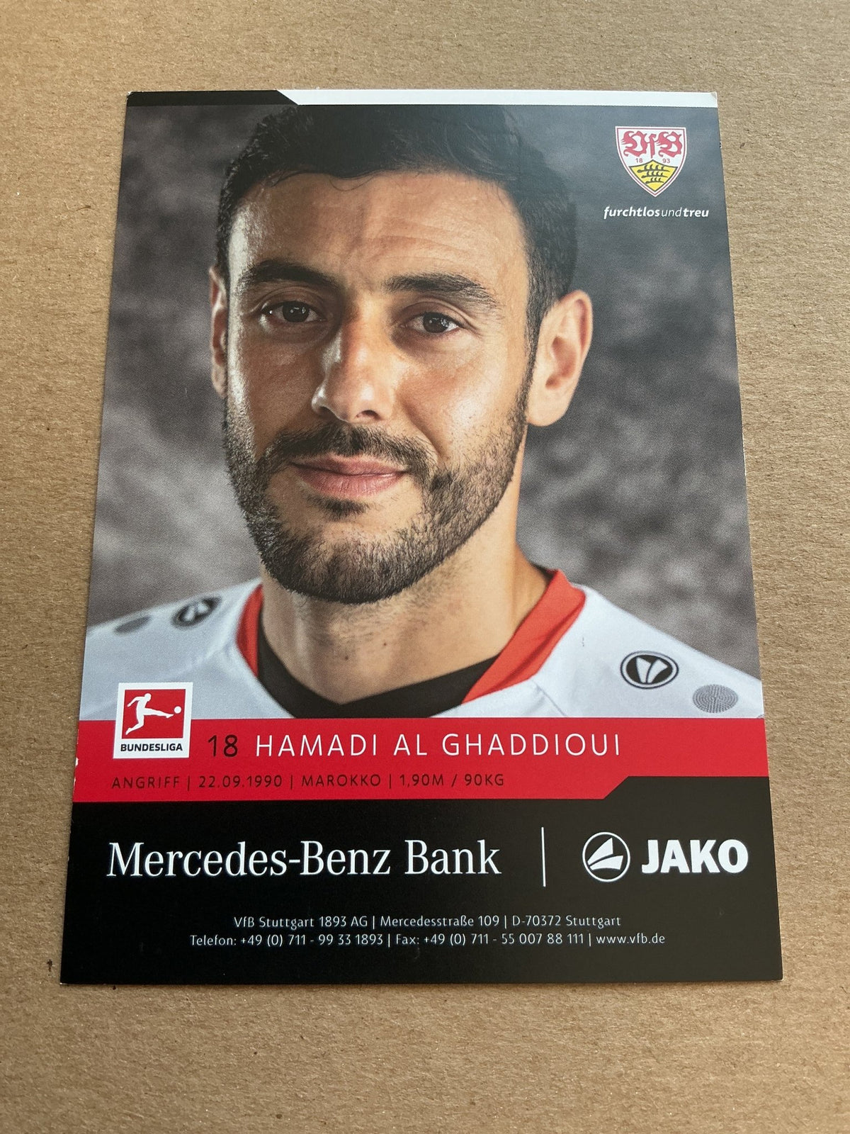 Hamadi Al Ghaddioui, Morocco 🇲🇦 VfB Stuttgart 2021/22 hand signed - Autographs-World