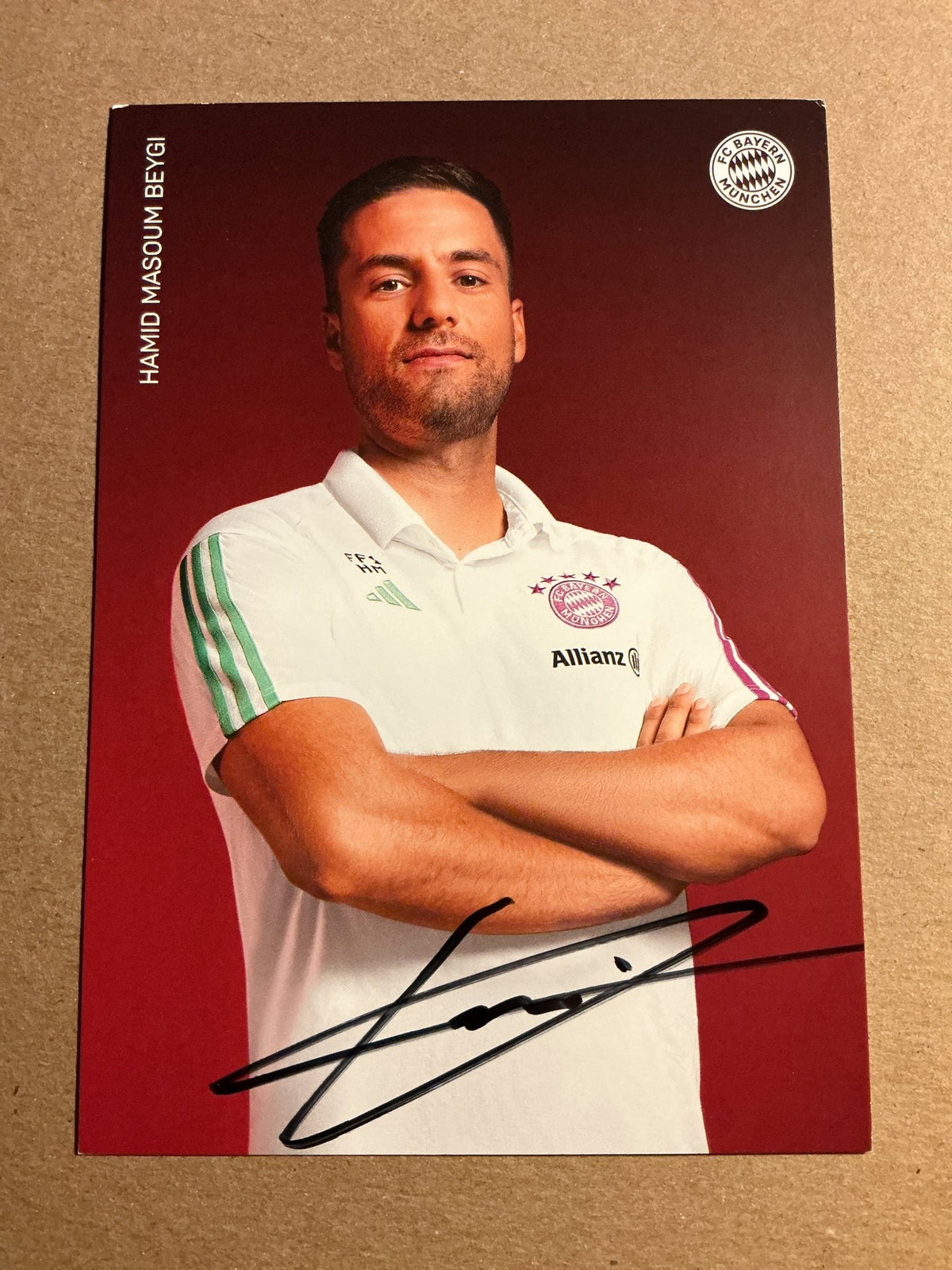 Hamid Masoum Beygi, Iran 🇮🇷 FC Bayern München 2023/24 hand signed - Autographs-World