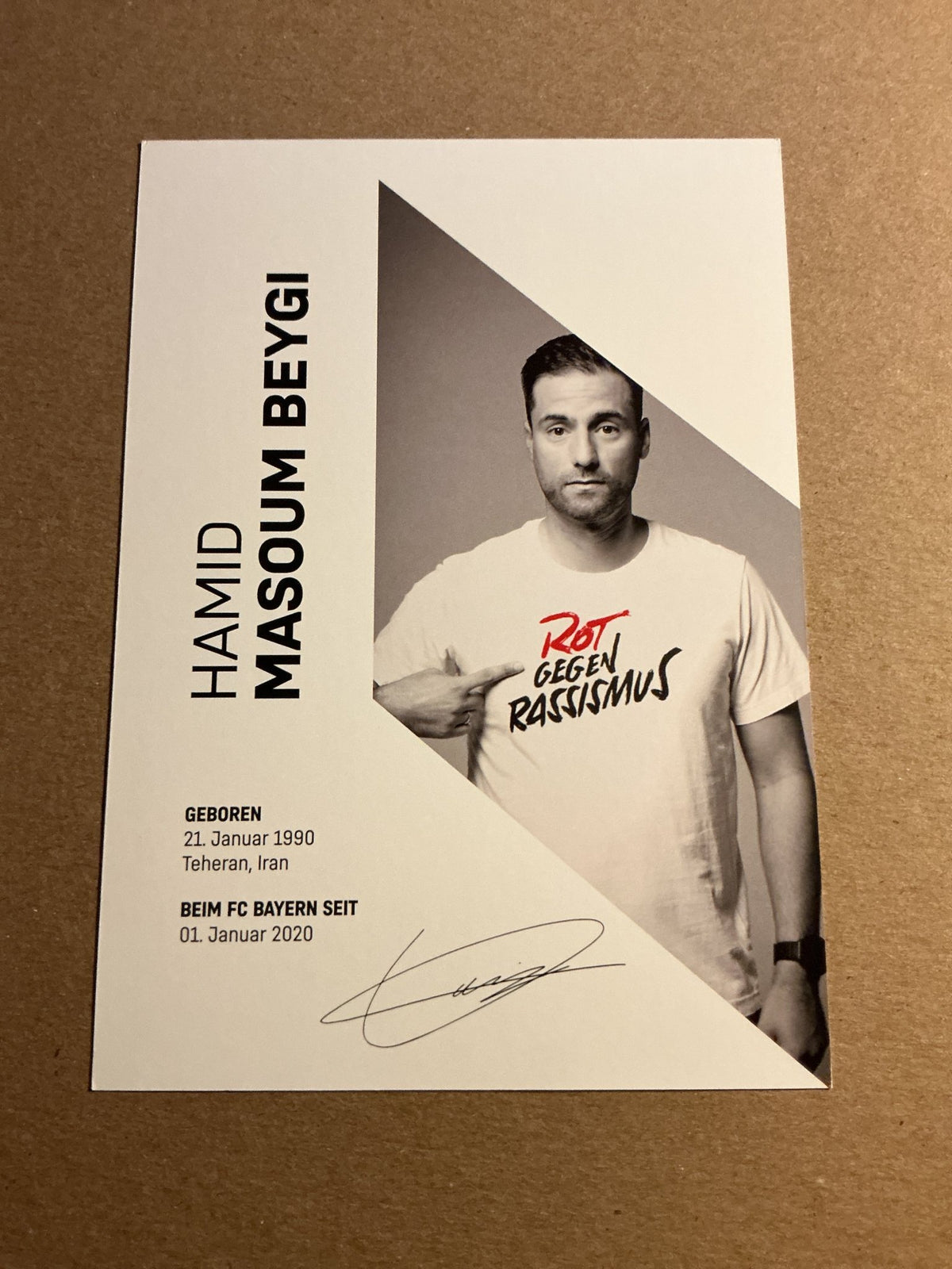 Hamid Masoum Beygi, Iran 🇮🇷 FC Bayern München 2023/24 hand signed - Autographs-World