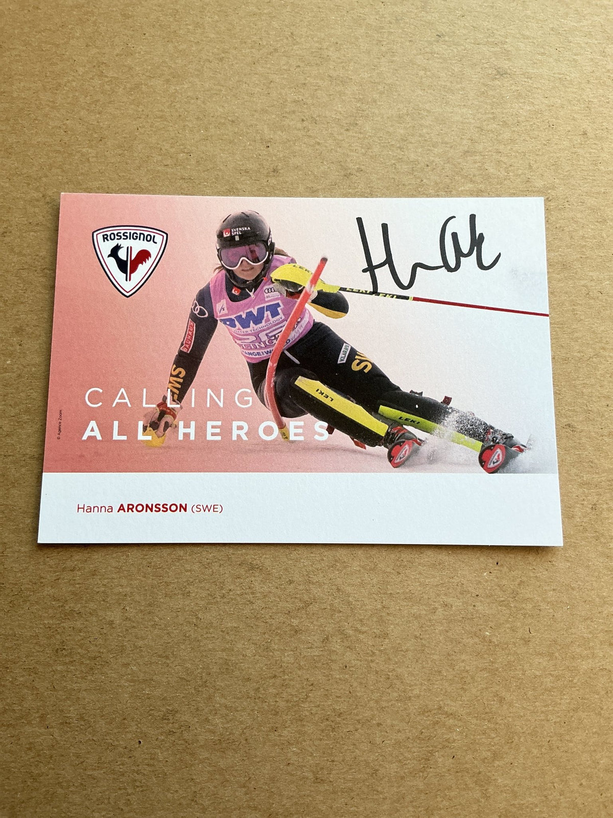 Hanna Aronsson, Sweden 🇸🇪 Alpine Winter 2023/24 hand signed - Autographs-World