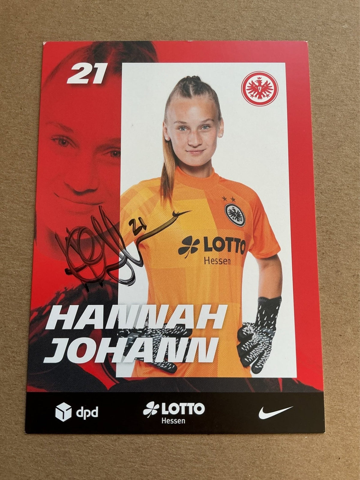 Hannah Johann, Germany 🇩🇪 Eintracht Frankfurt 2021/22 hand signed - Autographs-World