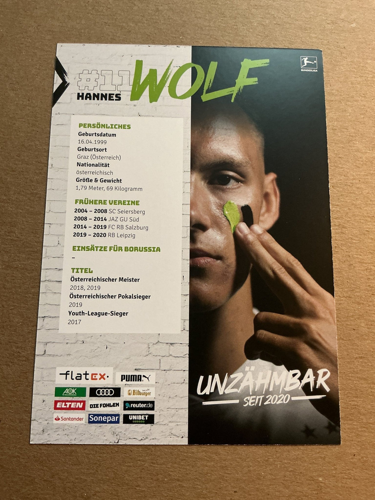 Hannes Wolf, Austria 🇦🇹 Borussia Mönchengladbach 2020/21 hand signed - Autographs-World