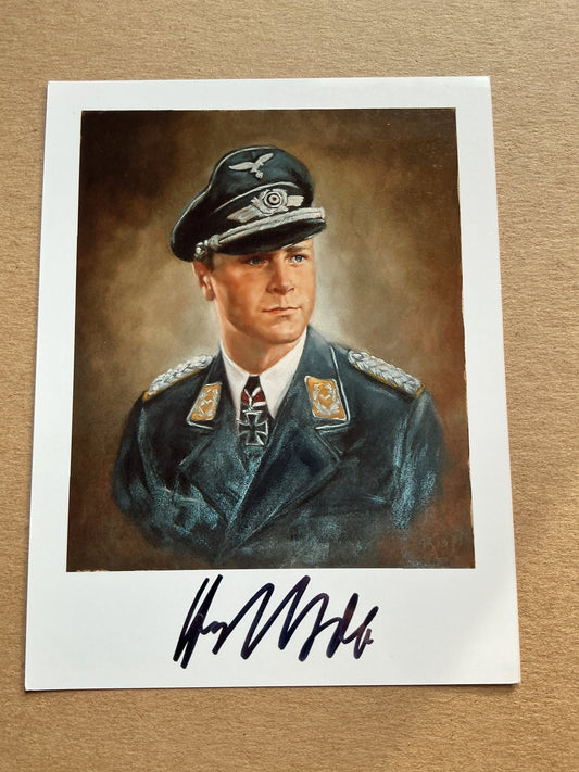 Hans-Ekkehard Bob, Germany 🇩🇪 Luftwaffe WW2 hand signed - Autographs-World