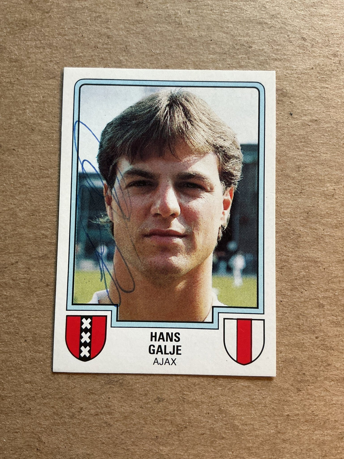 Hans Galje, Netherlands 🇳🇱 Ajax Amsterdam 1986 Panini hand signed - Autographs-World