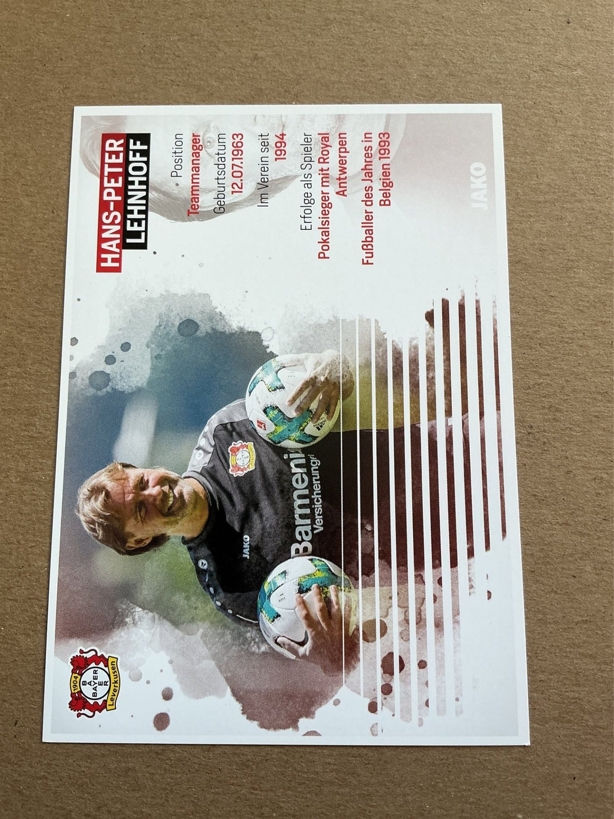 Hans-Peter Lehnhoff, Germany 🇩🇪 Bayer 04 Leverkusen 2017/18 hand signed - Autographs-World