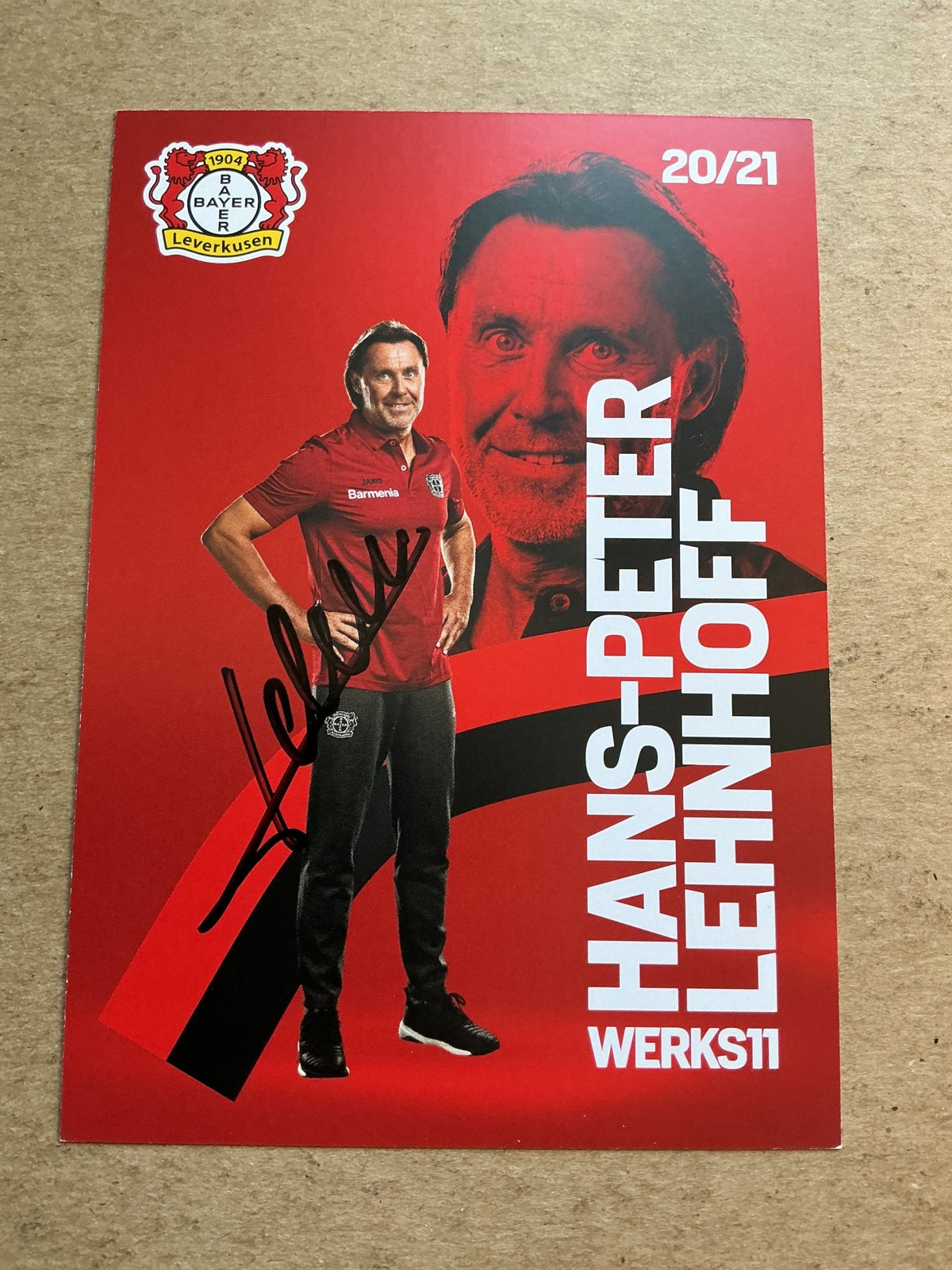 Hans-Peter Lehnhoff, Germany 🇩🇪 Bayer 04 Leverkusen 2020/21 hand signed - Autographs-World