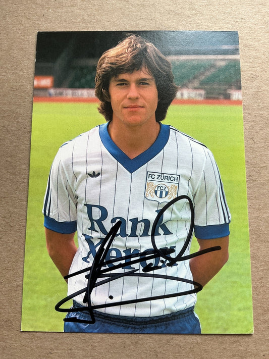 Hanspeter Zwicker, Switzerland 🇨🇭 FC Zürich 1982/83 hand signed - Autographs-World