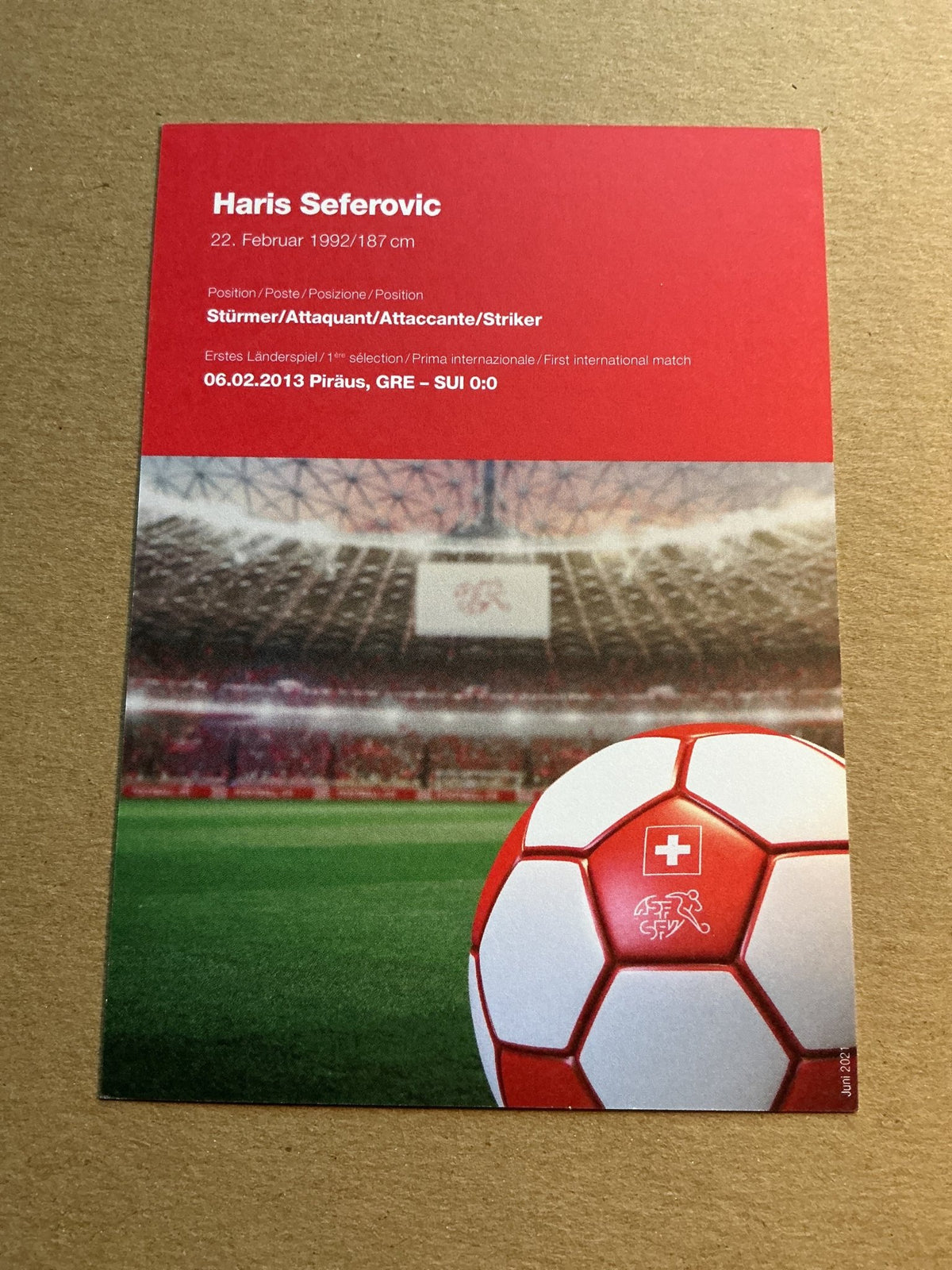 Haris Seferovic, Switzerland 🇨🇭 2021 hand signed - Autographs-World