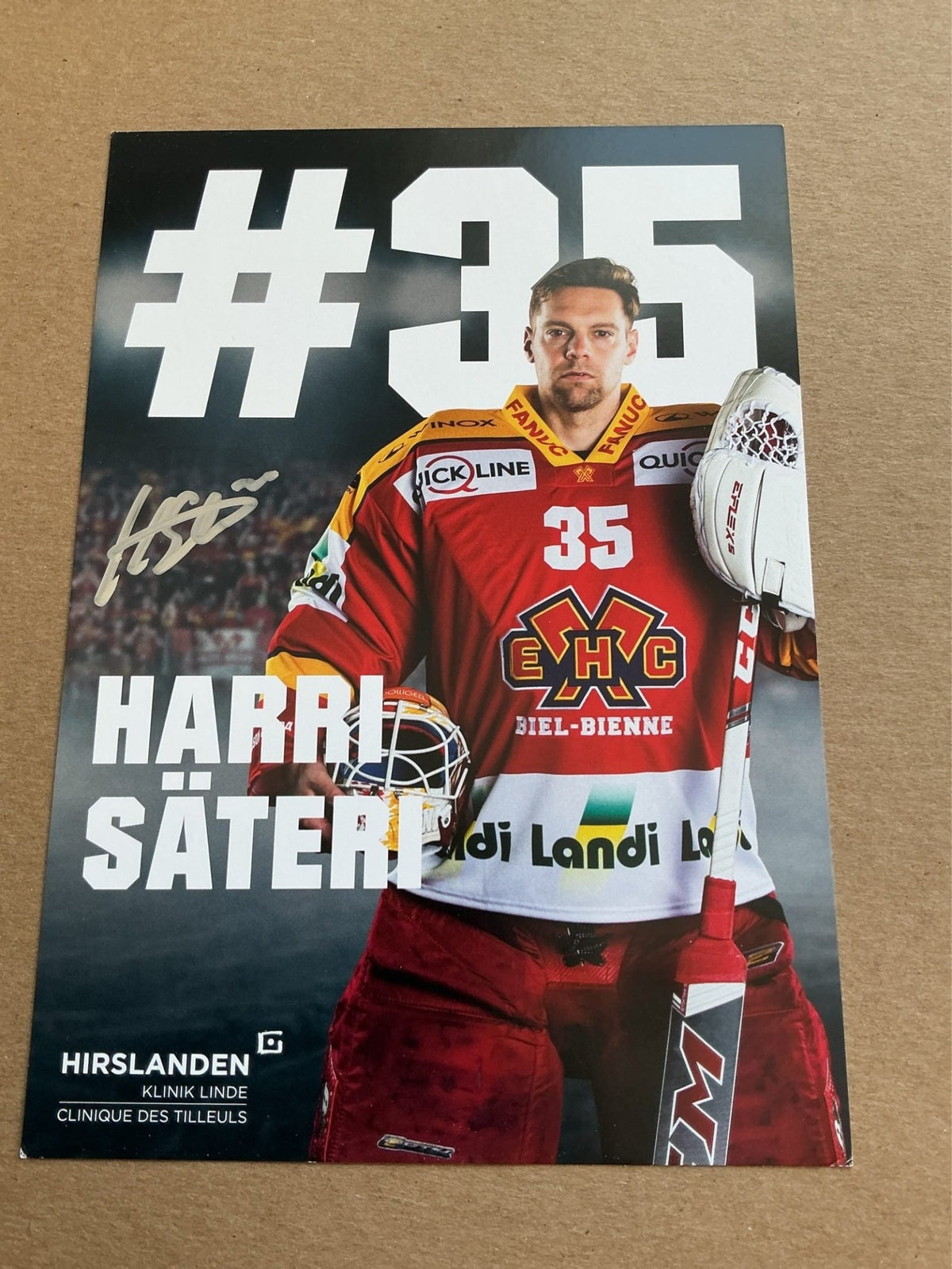 Harri Säteri, Finland 🇫🇮 EHC Biel-Bienne 2023/24 hand signed - Autographs-World