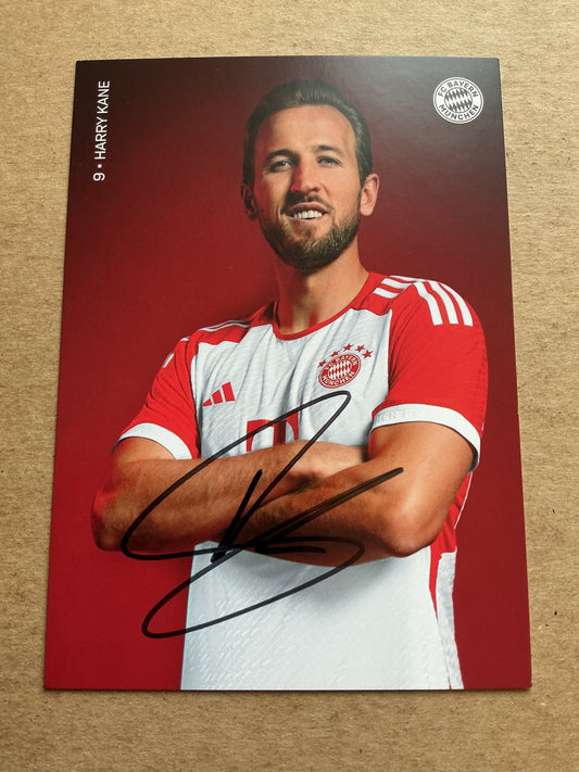 Harry Kane, England 🏴󠁧󠁢󠁥󠁮󠁧󠁿 FC Bayern München 2023/24 hand signed - Autographs-World