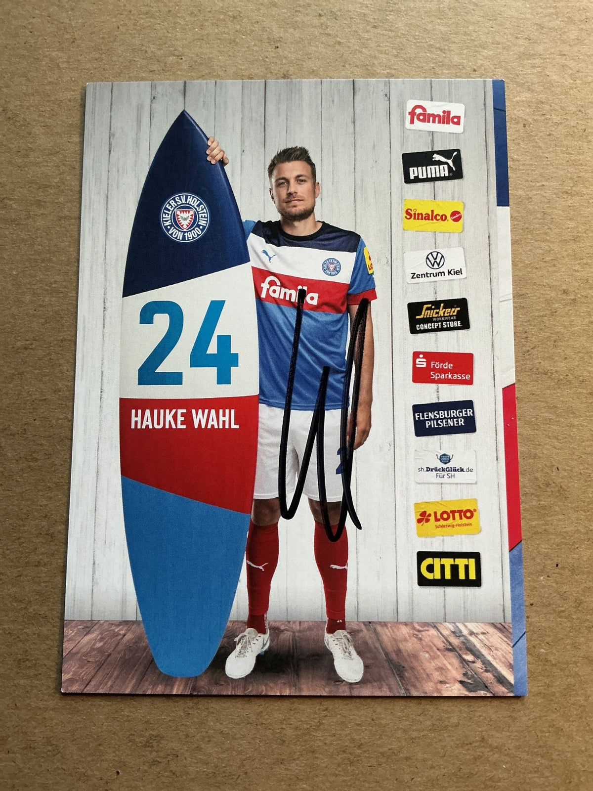 Hauke Wahl, Germany 🇩🇪 Holstein Kiel 2022/23 hand signed - Autographs-World