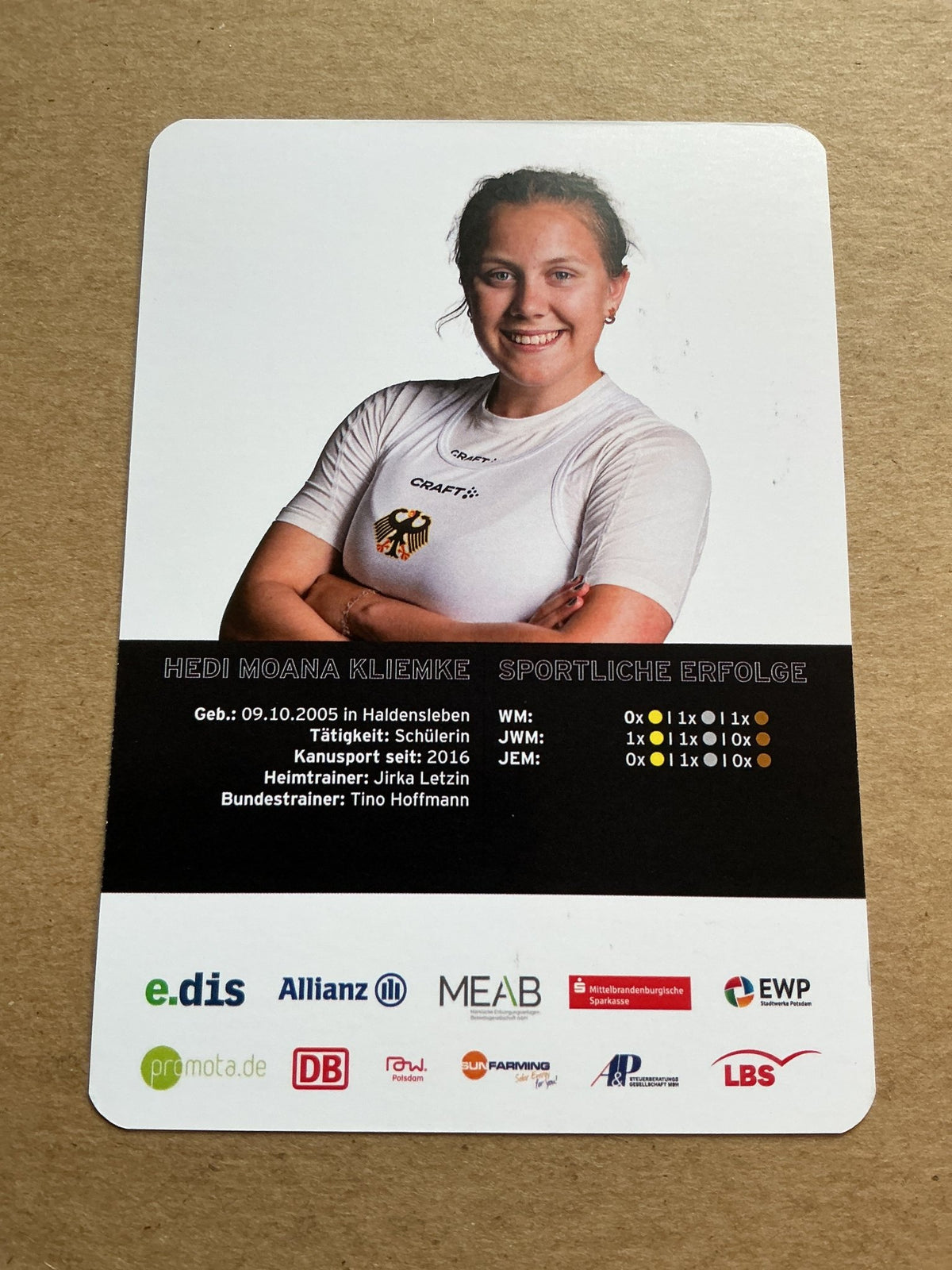 Hedi Moana Kliemke, Germany 🇩🇪 Canoeing Summer Olympics 2024 hand signed - Autographs-World