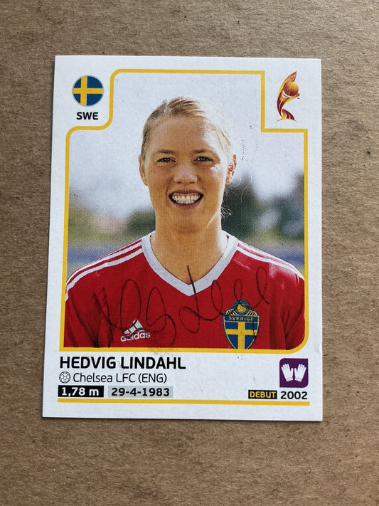 Hedvig Lindahl, Sweden 🇸🇪 FIFA Women’s Euro Cup 2017 Panini hand signed - Autographs-World