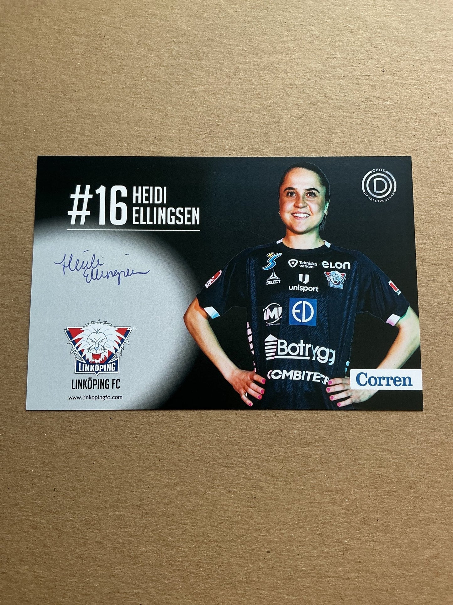 Heidi Ellingsen, Norway 🇳🇴 Linköping FC 2021/22 hand signed - Autographs-World