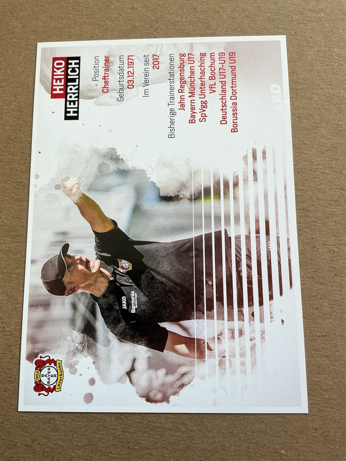 Heiko Herrlich, Germany 🇩🇪 Bayer 04 Leverkusen 2017/18 hand signed - Autographs-World