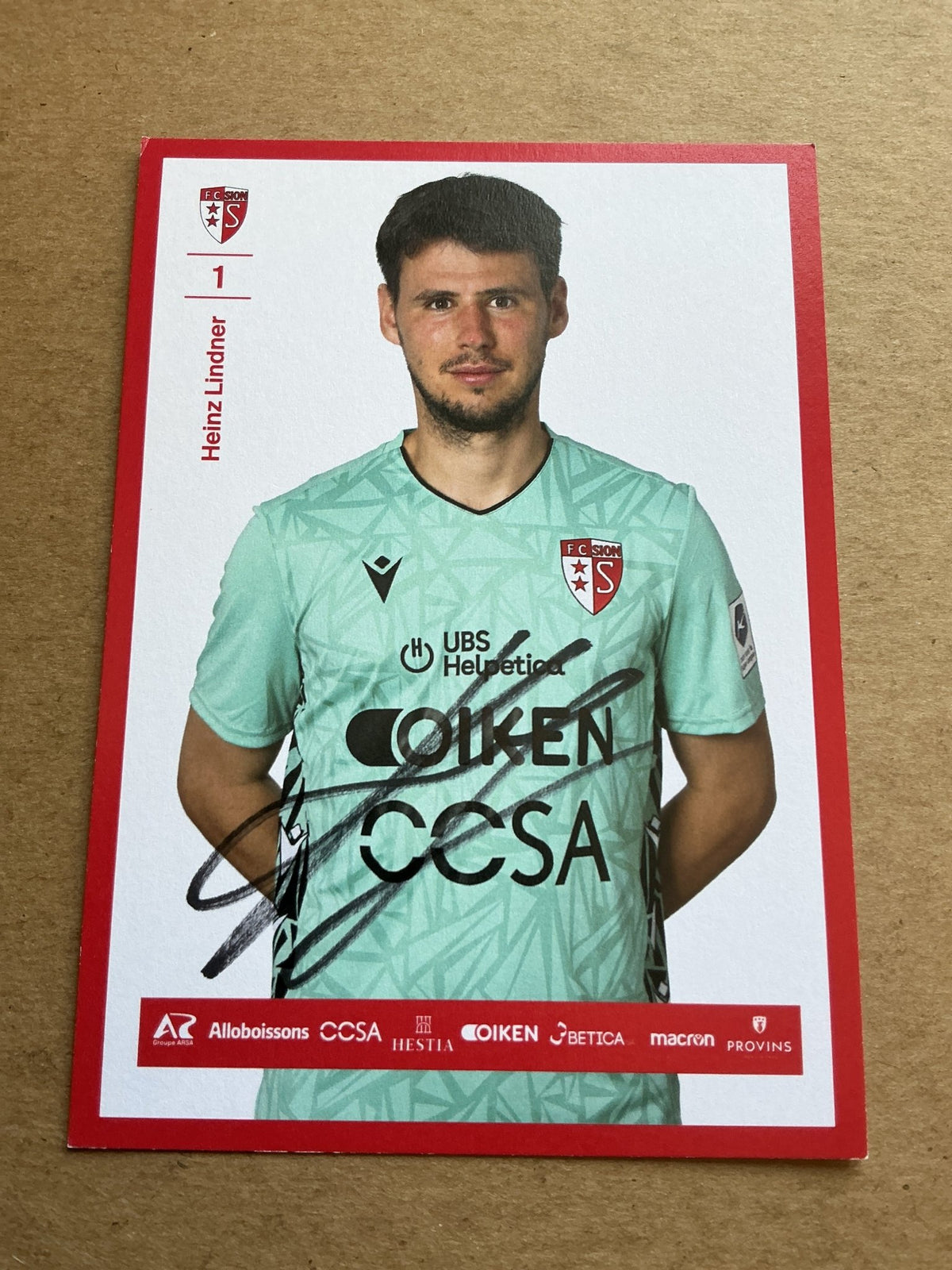 Heinz Lindner, Austria 🇦🇹 FC Sion 2024/25 hand signed - Autographs-World