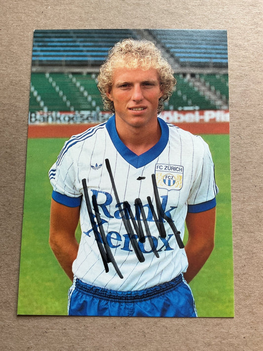 Heinz Lüdi, Switzerland 🇨🇭 FC Zürich 1982/83 hand signed - Autographs-World