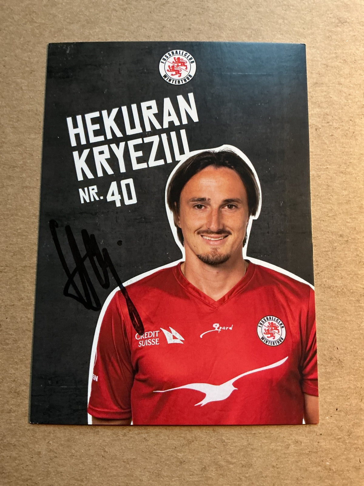 Hekuran Kryeziu, Kosovo 🇽🇰 FC Winterthur 2022/23 hand signed - Autographs-World